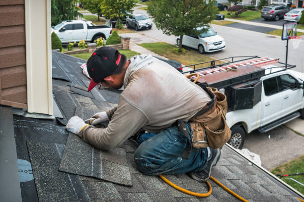 Professional Flat Roof Repair technician working in Mount Holly, VT